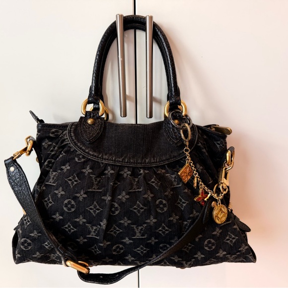 Louis Vuitton Black Denim Soft Speedy MM - Picture 4 of 4